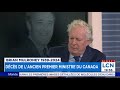 «Il a marqué nos vies»: Jean Charest raconte ses derniers moments passés aux côtés de Brian Mulroney