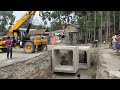 #Jandu Construction Pre Cast Culvert Installation Video #jcb Ki Khudai
