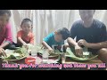 Harvesting Silk-worm and having special family Mukbang