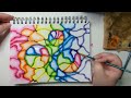Watercolour paint with me! Adding a rainbow of colour to this neurographic art drawing