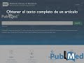 PubMed: Obtener el texto completo de un artículo