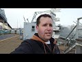 Walking on the USS Massachusetts in Battleship Cove