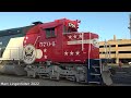 Bicentennial Santa Fe 5704 being positioned at Kansas City Union Station
