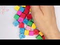 Mini Paper 3D Cube Sticky Note Origami No Glue Easy Craft Tutorial - How to make Easy Paper Cube Toy
