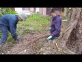 SHOCK encounter with a GIANT PYTHON while cleaning up an abandoned garden overgrown with grass