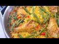Weeknight 'fun size' paella | streamlined Valencian-style, with green beans and chicken wings