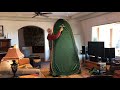 The right way to fold a privacy popup tent.