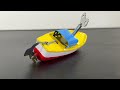 1940's mini Clockwork Tin Boat  -  Restoration