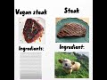 Vegan steak vs steak