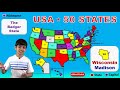 Learn 50 US States With Capitals | USA 50 States | Nicknames | 2 Letter Codes | Abbreviations