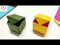 Origami Box with Lid How to make Origami box , Easy step by step tutorial paper box project