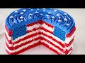 American Flag INSIDE a Cake for 4th of July!