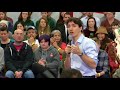 Hecklers interrupt Trudeau town hall in B.C.