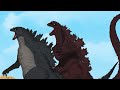 Evolution of BATMAN GODZILLA vs Evolution of RED SHIN GODZILLA: Atomic Breath | Godzilla Cartoons