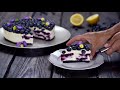 No Bake White Chocolate Blueberry Lemon Cheesecake