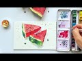Painting Watermelon With Watercolor | Speedpaint and tips