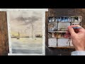 How to Paint Watercolor Boats * Beginners Seascape