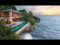 Wake Up to Seaside Summer Coffee Shop Retreat | Bossa Nova Jazz & Soothing Waves for Relaxation
