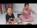 BỮA CƠM ĐƠN GIẢN - CÁ RÔ PHI CHIÊN GIÒN - RAU MUỐNG BÓP GỎI.