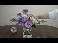 The purple Flowers | Home Flower arrangement | Flower Grouping | 家居鮮花擺設