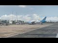 Oman Air A330-300 landing at Dar es Salaam International Airport