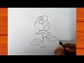 rose drawing easy || How to draw a rose step by step || সহজে গোলাপ ফুল আঁকা