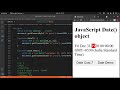 Date Object and Intro to Objects