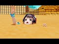 Subaru in the sinking sand of Shifting Sand Land (MMD Quicksand Animation)