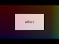 How to say Affect 5/100
