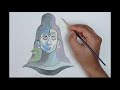 Mahadev Water Colour Painting Art/mahadev painting/ water color easy mahadev