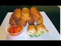 How to make chicken and cheese bread rolls at home| Easy and delicious recipe