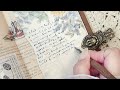 [ASMR] Decorating and writing in my Diary with a Vintage Dip Pen 💼 Relaxing Sounds