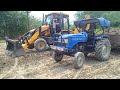 #jcb :- JCB loading soil in Sonalika DI-42 tractor