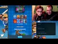 EPIC REACTION MON PÈRE DÉBLOQUE SA PREMIÈRE LÉGENDAIRE EN LIVE + PACK OPENING !!  EPIC Clash Royale