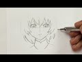 رسم انمي سهل | تعليم رسم بنت انمي خطوة بخطوة بقلم الرصاص