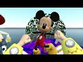 Garry's mod Toy Story vs Mickey Mouse Ragdolls & Animations ( Woody , Mickey , Jessie , Buzz )
