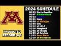 Minnesota Football 2024 Schedule Preview & Record Projection