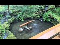 A bamboo water feature at the Butchart Gardens