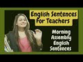 How To Talk In English In School assembly |Classroom English| How to conduct morning assembly