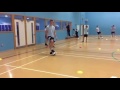 long side footed pass football