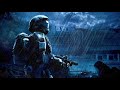 Halo 3 ODST Sad Theme Music 1 HOUR - Relaxing Animated Rain and Thunder Ambience