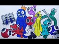 Rainbow friends 2 | coloring pages | how to draw | NCS music | drawing with me