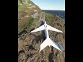 Very Dangerous Anthonov 225 take off from Small Island