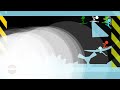 Shutter Crush - Escape icefall avalanche - Ice Skiing - Stickman Color Race survival in Algodoo