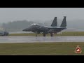 DO THEY FLY IN RAIN? F-15E STRIKE EAGLES TAKE OFF IN MORDOR LIKE RUNWAY CONDITIONS • RAF LAKENHEATH