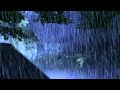 Night Thunderstorm Ambience | Terrible Hurricane Rain on Tin Roof, Intense Thunder & Wind Blowing