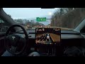Let Tesla Do your Highway Driving in Heavy Traffic using FSDbeta Tesla vision AI #4k #update