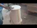 building beauty antique round bedside#handmadefurniture