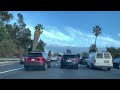 Driving from Reseda to Elysian Park - Los Angeles California Usa