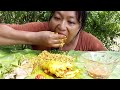 Eating mutton fats, innards,local chicken with 2 king chilli|| northeast naga mukbang